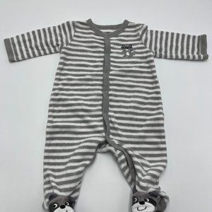 Carter's Raccoon Footed Pajamas - 3 Months